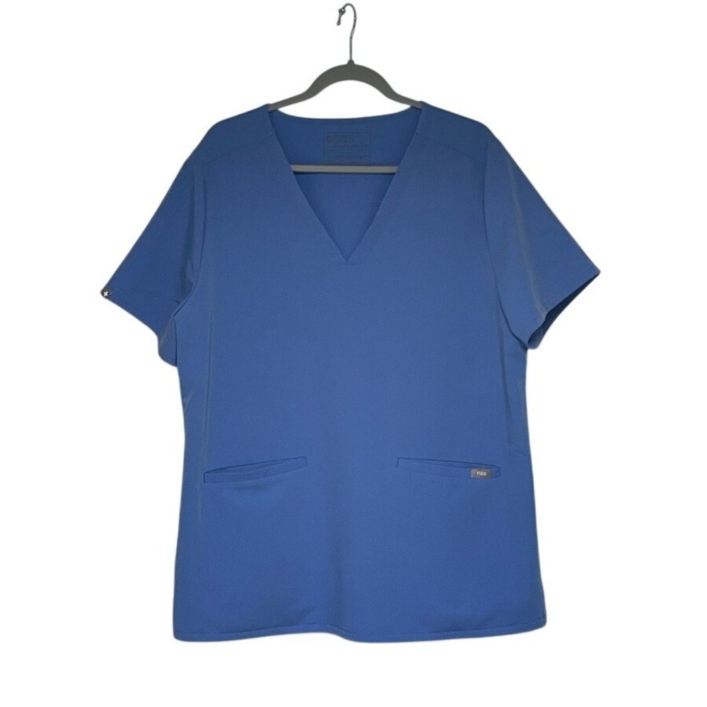 FIGS Technical Collection Ceil Blue Scrub Top Wonens XXL